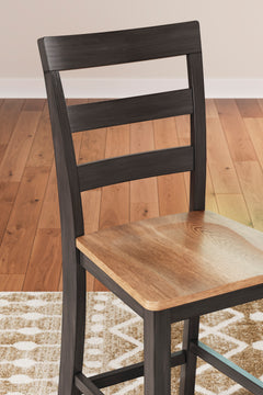 Natural/Brown / Table + 2 Stools, product view 5; included: 1 table; 2 matching counter stools; all other furniture and accessories excluded - 45