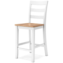 Natural/White / Set of 2 Counter Stools, product view 4; included: 2 matching counter stools; all other furniture and accessories excluded - 85