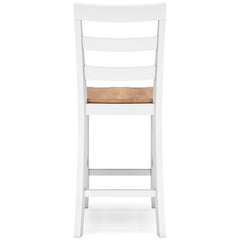 Natural/White / Set of 2 Counter Stools, product view 5; included: 2 matching counter stools; all other furniture and accessories excluded - 86