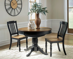 Black/Brown / Table + 2 Chairs, product view 2; includes 1 table; 2 dining chairs; other furniture and accessories excluded - 20