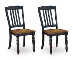 Black/Brown / Set of 2 Chairs, product view 1; includes 2 dining chairs; other furniture and accessories excluded - 7