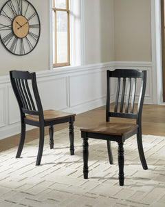 Black/Brown / Set of 2 Chairs, product view 2; includes 2 dining chairs; other furniture and accessories excluded - 8