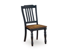 Black/Brown / Set of 2 Chairs, product view 3; includes 2 dining chairs; other furniture and accessories excluded - 9