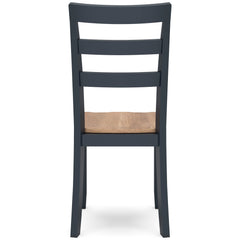 Natural/Blue / Set of 2 Dining Chairs, product view 5; included: 2 matching chairs; all other furniture and accessories excluded - 11
