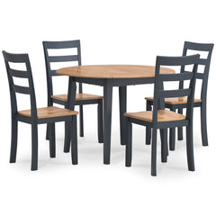 Natural/Blue / Table + 4 Chairs, product view 1; included: 1 table; 4 matching chairs; all other furniture and accessories excluded - 18