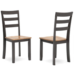 Natural/Brown / Set of 2 Dining Chairs, product view 2; included: 2 matching chairs; all other furniture and accessories excluded - 27