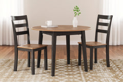 Natural/Brown / Table + 2 Chairs, product view 1; included: 1 table; 2 matching chairs; all other furniture and accessories excluded - 36