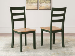 Natural/Green / Set of 2 Dining Chairs, product view 2; included: 2 matching chairs; all other furniture and accessories excluded - 46