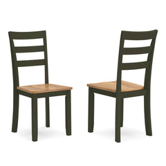 Natural/Green / Set of 2 Dining Chairs, product view 3; included: 2 matching chairs; all other furniture and accessories excluded - 47