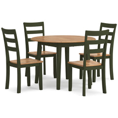 Natural/Green / Table + 4 Chairs, product view 1; included: 1 table; 4 matching chairs; all other furniture and accessories excluded - 56