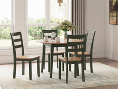 Natural/Green / Table + 4 Chairs, product view 2; included: 1 table; 4 matching chairs; all other furniture and accessories excluded - 57