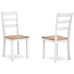 Natural/White / Set of 2 Dining Chairs, product view 2; included: 2 matching chairs; all other furniture and accessories excluded - 65