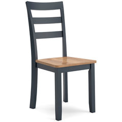 Natural/Blue / Set of 2 Dining Chairs, product view 1; included: 2 matching chairs; all other furniture and accessories excluded - 7
