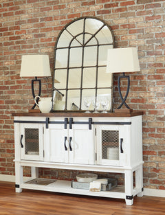 White/Brown / Sideboard, sideboard view 1; includes one sideboard; accessories and other furniture excluded - 1