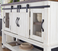 White/Brown / Sideboard, storage detail 2; includes one sideboard; accessories and other furniture excluded - 2