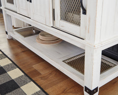 White/Brown / Sideboard, storage detail 3; includes one sideboard; accessories and other furniture excluded - 3