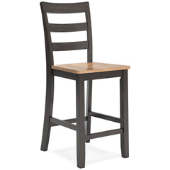 Natural/Brown / Counter Height — Set of 2 Stools, angle view; 2 stools included; additional furniture and accessories excluded - 10
