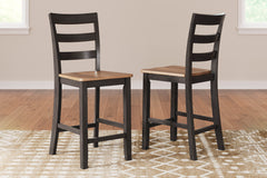 Natural/Brown / Counter Height — Set of 2 Stools, additional product view; 2 stools included; additional furniture and accessories excluded - 12