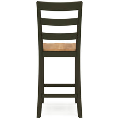 Natural/Green / Counter Height — Set of 2 Stools, back view; 2 stools included; additional furniture and accessories excluded - 24