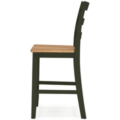 Natural/Green / Counter Height — Set of 2 Stools, alternate side view; 2 stools included; additional furniture and accessories excluded - 27