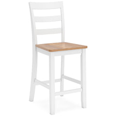 Natural/White / Counter Height — Set of 2 Stools, angle view; 2 stools included; additional furniture and accessories excluded - 30