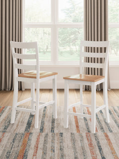 Natural/White / Counter Height — Set of 2 Stools, additional product view; 2 stools included; additional furniture and accessories excluded - 32
