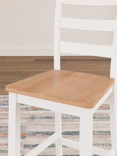Natural/White / Counter Height — Set of 2 Stools, design detail; 2 stools included; additional furniture and accessories excluded - 35