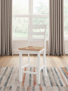 Natural/White / Counter Height — Set of 2 Stools, room setting; 2 stools included; additional furniture and accessories excluded - 39