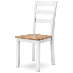Natural/White / Set of 2 Chairs, alternate angle view; 2 chairs included; additional furniture and accessories excluded - 34