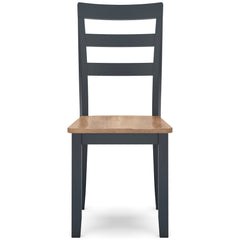 Natural/Blue / Set of 2 Chairs, front view; 2 chairs included; additional furniture and accessories excluded - 7