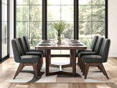 Dark Brown / Table + 6 Chairs, product view 2; includes 1 table; 6 dining chairs; other furniture and accessories excluded - 19