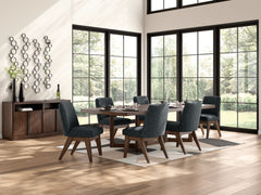 Dark Brown / Table + 6 Chairs, product view 3; includes 1 table; 6 dining chairs; other furniture and accessories excluded - 20