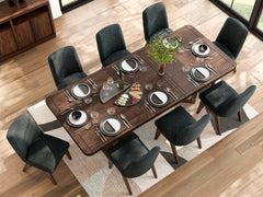 Dark Brown / Table + 8 Chairs, product view 1; includes 1 table; 8 dining chairs; other furniture and accessories excluded - 22