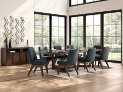 Dark Brown / Table + 8 Chairs, product view 3; includes 1 table; 8 dining chairs; other furniture and accessories excluded - 24