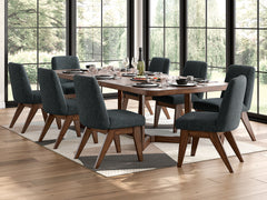 Dark Brown / Table + 8 Chairs, product view 4; includes 1 table; 8 dining chairs; other furniture and accessories excluded - 25