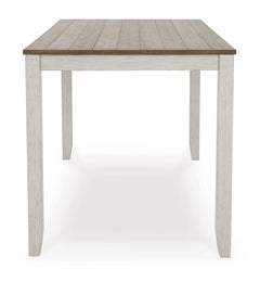 White/Light Brown / 7-Piece Counter Dining Set: Table + 6 Stools, product view 10; includes 1 table, 6 stools; decorative accessories and other furniture excluded - 10