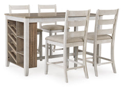 White/Light Brown / Counter Height Table Only, additional product view; one table included; chairs, stools and benches excluded; additional furniture and accessories excluded - 10