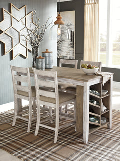 White/Light Brown / Counter Height Table Only, additional product view; one table included; chairs, stools and benches excluded; additional furniture and accessories excluded - 16