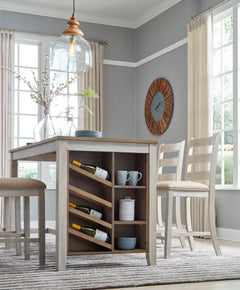 White/Light Brown / Counter Height Table Only, additional product view; one table included; chairs, stools and benches excluded; additional furniture and accessories excluded - 18
