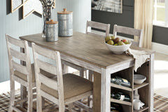 White/Light Brown / Counter Height Table Only, product detail; one table included; chairs, stools and benches excluded; additional furniture and accessories excluded - 21