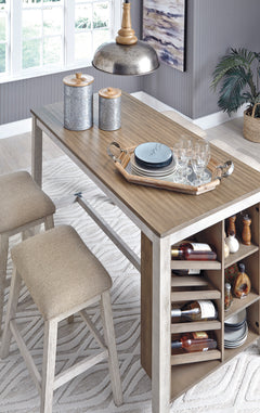 White/Light Brown / Counter Height Table Only, additional product view; one table included; chairs, stools and benches excluded; additional furniture and accessories excluded - 7