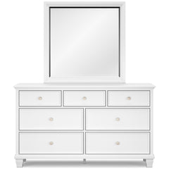 White / Dresser + Mirror, view 2; selected furniture only; mattress bedding and accessories excluded - 100