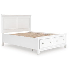 White / 5pc Set with Storage Panel Bed / Queen, view 1; selected furniture only; mattress bedding and accessories excluded - 14