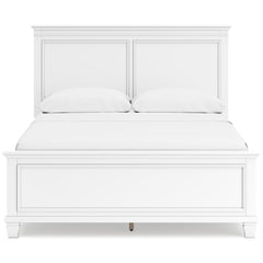 White / Panel Bed / Queen, view 2; selected furniture only; mattress bedding and accessories excluded - 2