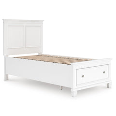White / Storage Panel Bed + Nightstand / Twin, view 1; selected furniture only; mattress bedding and accessories excluded - 21