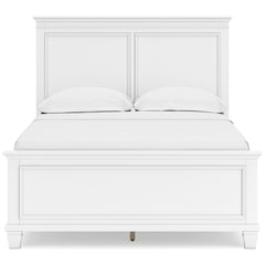 White / Panel Bed / Full, view 2; selected furniture only; mattress bedding and accessories excluded - 47