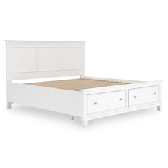 White / Storage Panel Bed + Nightstand / King, view 1; selected furniture only; mattress bedding and accessories excluded - 57