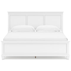 White / Panel Bed / King, view 2; selected furniture only; mattress bedding and accessories excluded - 74