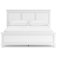 White / Panel Bed / California King, view 2; selected furniture only; mattress bedding and accessories excluded - 83
