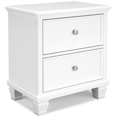 White / Panel Bed + Nightstand / California King, view 2; selected furniture only; mattress bedding and accessories excluded - 85